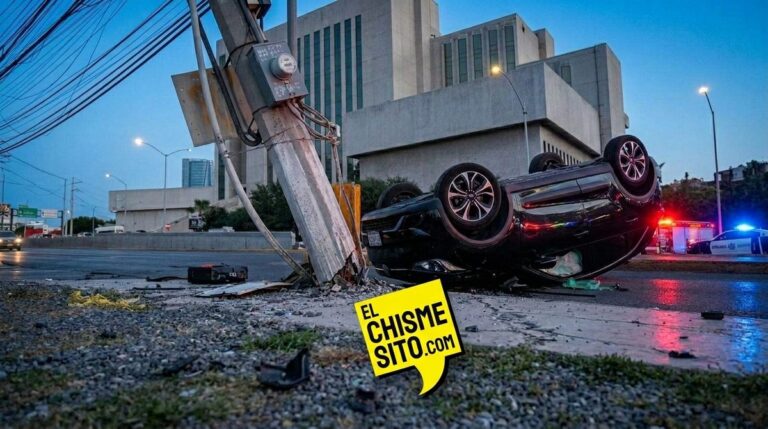 Overturned electric car on street 202606302044